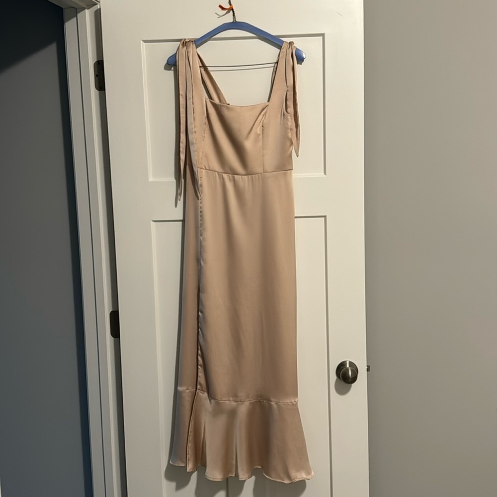 Champagne bridesmaid dress
